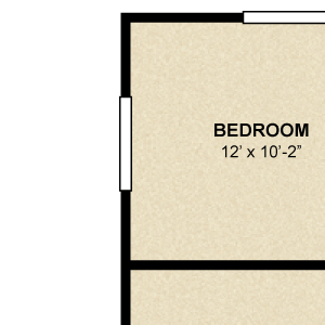 2 bedroom, 1 bathroom